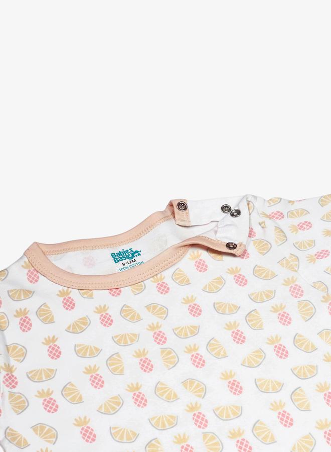 بابيز_بيسك طقم 5 قطع - مريلة، رومبر، قفازات، قبعة، وبدلة نوم - Image 5